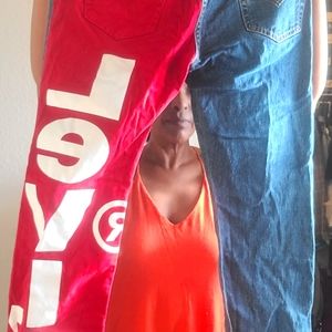 Levi's Jeans blue red white